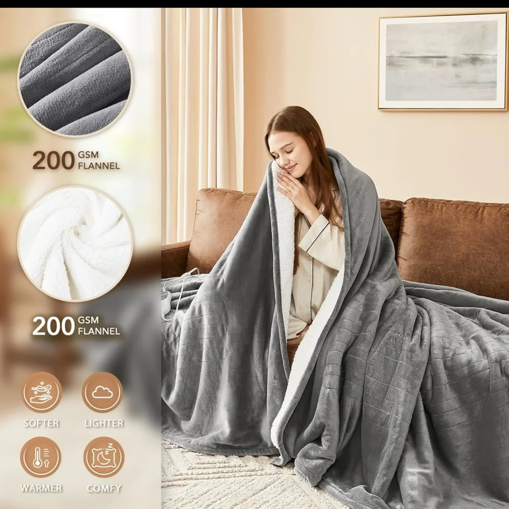 Gray Electric Heated Blanket Controller